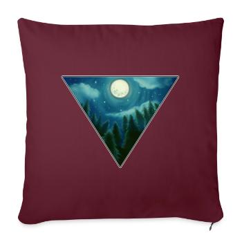 pleine lune - Housse de coussin décorative 45 x 45 cm - bordeaux - Devant