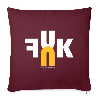 FUNK - vrai mélomane - musicien - groupe - Housse de coussin décorative 45 x 45 cm - bordeaux - Devant