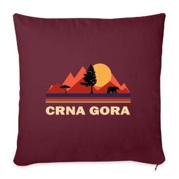 Montenegro Crna Gora - Sofakissenbezug 45 x 45 cm - Burgunderrot - Vorne