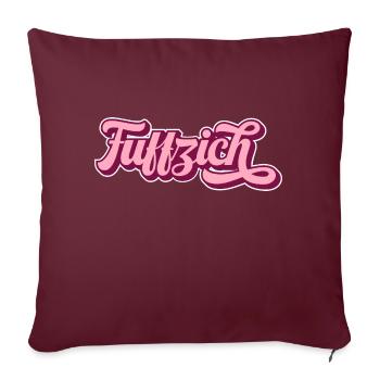 Fuffzich 50. Geburtstag Birthday Fünfzig Geschenk - Sofakissenbezug 45 x 45 cm - Burgunderrot - Vorne