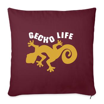 Gecko - Housse de coussin décorative 45 x 45 cm - bordeaux - Devant