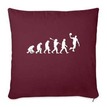 Évolution Du Basket-ball Cadeau - Housse de coussin décorative 45 x 45 cm - bordeaux - Devant