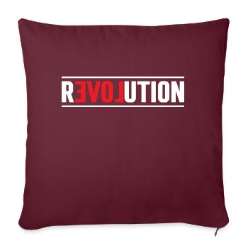 La revolution de l'amour - Housse de coussin décorative 45 x 45 cm - bordeaux - Devant