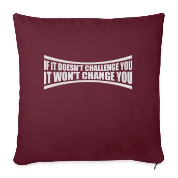 Séance d’entraînement Fitness Motivation Citation - Housse de coussin décorative 45 x 45 cm - bordeaux - Devant