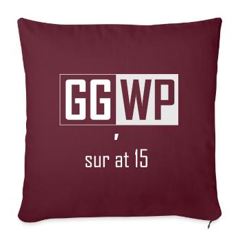 GGWP - SUR À 15 ANS - Housse de coussin décorative 45 x 45 cm - bordeaux - Devant