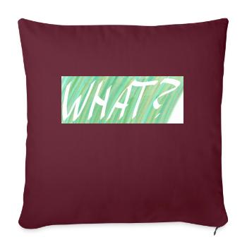 QUOI? Dégradé vert - Housse de coussin décorative 45 x 45 cm - bordeaux - Devant