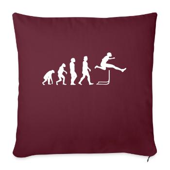 Hürdenlauf Leichtathletik Geschenk Hürdenläufer - Sofakissenbezug 45 x 45 cm - Burgunderrot - Vorne