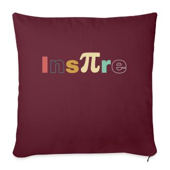 Journée Inspire Pi, amoureux des mathématiques, Pi, 14 mars - Housse de coussin décorative 45 x 45 cm - bordeaux - Devant