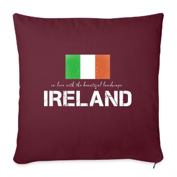 Irlande Irlande Drapeau irlandais - Housse de coussin décorative 45 x 45 cm - bordeaux - Devant