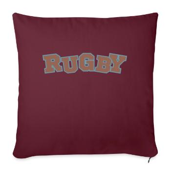 Le rugby : simple, puissant, passionné - Housse de coussin décorative 45 x 45 cm - bordeaux - Devant