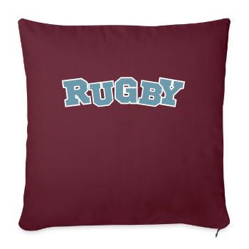 Rugby : clair, puissant, classique - Housse de coussin décorative 45 x 45 cm - bordeaux - Devant