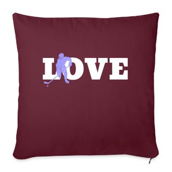 Ice Hockey Player Hockey Fan Ice Hockey Team - Sofa pillowcase 17,3'' x 17,3'' (45 x 45 cm) - burgundy - Front