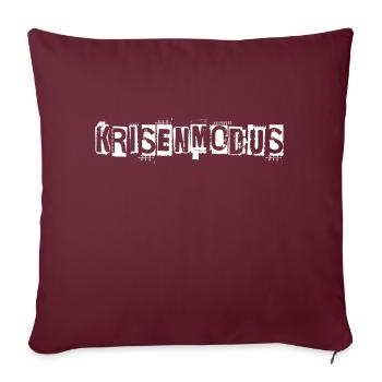 MODE CRISE - lettrage blanc élégant - Housse de coussin décorative 45 x 45 cm - bordeaux - Devant