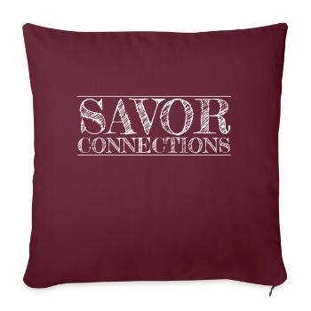 connexion sociale citation drôle citation anniversaire - Housse de coussin décorative 45 x 45 cm - bordeaux - Devant