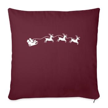 Santa Claus Sleigh - Sofa pillowcase 17,3'' x 17,3'' (45 x 45 cm) - burgundy - Front