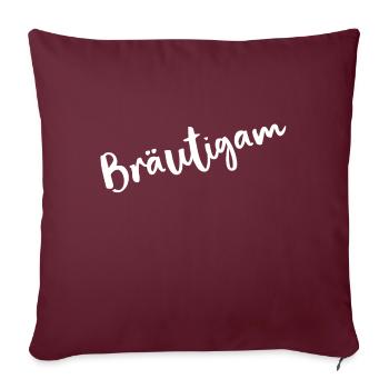 jeune marié - Housse de coussin décorative 45 x 45 cm - bordeaux - Devant
