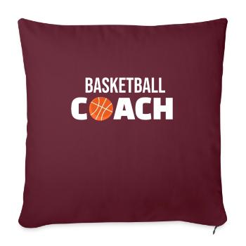 Basket coach club coach - Housse de coussin décorative 45 x 45 cm - bordeaux - Devant