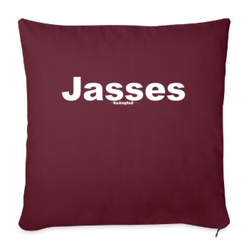 Jasses Weiss - Sofakissenbezug 45 x 45 cm - Burgunderrot - Vorne