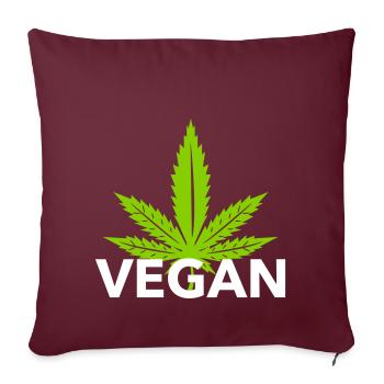 VEGAN - Sofakissenbezug 45 x 45 cm - Burgunderrot - Vorne