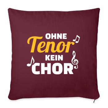 Chor - Sofakissenbezug 45 x 45 cm - Burgunderrot - Vorne