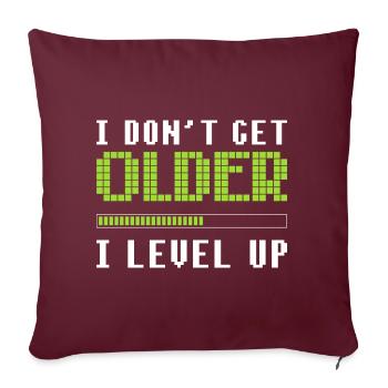 Jeu Nerd Gamer Geek Console cadeau - Housse de coussin décorative 45 x 45 cm - bordeaux - Devant