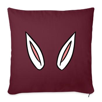 Oreilles de lapin idée de cadeau rabbit ears - Housse de coussin décorative 45 x 45 cm - bordeaux - Devant