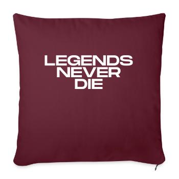 La légende ne meurt jamais - Housse de coussin décorative 45 x 45 cm - bordeaux - Devant