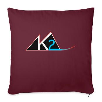 Montagne K2 - Housse de coussin décorative 45 x 45 cm - bordeaux - Devant