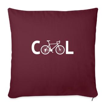 cool vélo cycliste t-shirt vélo cool - Housse de coussin décorative 45 x 45 cm - bordeaux - Devant