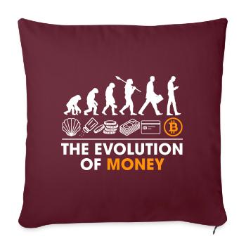 Le développement de l’argent crypto BTC Bitcoin - Housse de coussin décorative 45 x 45 cm - bordeaux - Devant