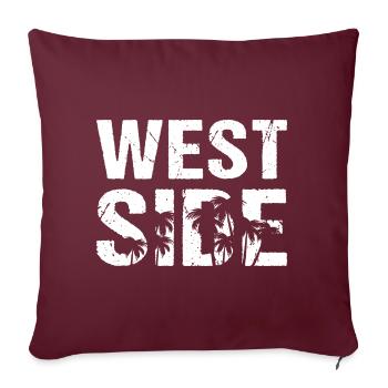 Westside Palms Californie - Housse de coussin décorative 45 x 45 cm - bordeaux - Devant