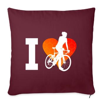 Vélo de route Roadbike Hommes Cyclistes de route Cyclisme de route Cyclisme de route - Housse de coussin décorative 45 x 45 cm - bordeaux - Devant