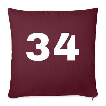 34 - Housse de coussin décorative 45 x 45 cm - bordeaux - Devant
