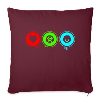 Amour, Rétro, Mort | Impression couleur librement sélectionnable! - Housse de coussin décorative 45 x 45 cm - bordeaux - Devant