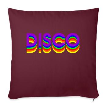 DANSE DISCO des années 80 - Housse de coussin décorative 45 x 45 cm - bordeaux - Devant