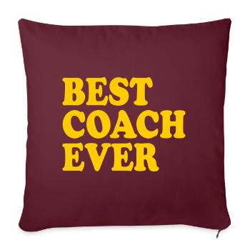 Best coach ever - Housse de coussin décorative 45 x 45 cm - bordeaux - Devant