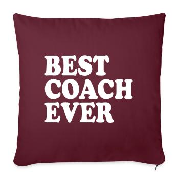 Best coach ever - Housse de coussin décorative 45 x 45 cm - bordeaux - Devant