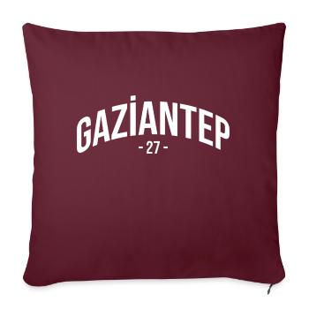 Gaziantep 27 Türkei Turkiye Geschenk Urlaub Antep - Sofakissenbezug 45 x 45 cm - Burgunderrot - Vorne