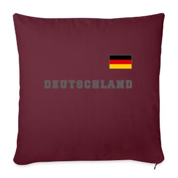 Look maillot de l’Allemagne avec drapeau sur la poitrine - Housse de coussin décorative 45 x 45 cm - bordeaux - Devant