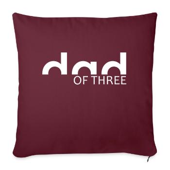 DAD of three - PAPA - Housse de coussin décorative 45 x 45 cm - bordeaux - Devant