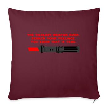 Star Wars: Arme / arme / sabre laser - Housse de coussin décorative 45 x 45 cm - bordeaux - Devant
