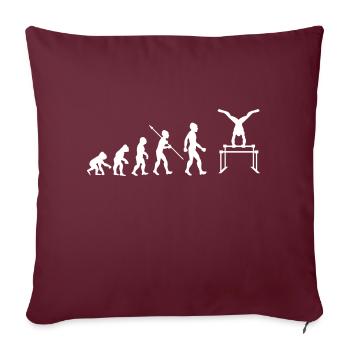 Evolution Gymnastique Gymnastique Gymnastique Sport - Housse de coussin décorative 45 x 45 cm - bordeaux - Devant