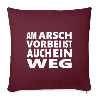Cooler Spruch - Sofakissenbezug 45 x 45 cm - Burgunderrot - Vorne