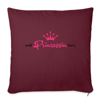 Prinzessin - German (Princess) - Housse de coussin décorative 45 x 45 cm - bordeaux - Devant