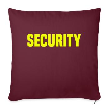 Security Bodyguard Sicherheitsdienst Türsteher - Sofakissenbezug 45 x 45 cm - Burgunderrot - Vorne