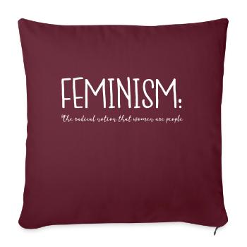 lgtb girl power anti  social movement pride - Sofakissenbezug 45 x 45 cm - Burgunderrot - Vorne