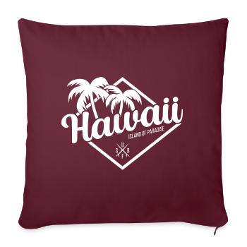 Hawaii Surf Paradise - Sofa pillowcase 17,3'' x 17,3'' (45 x 45 cm) - burgundy - Front