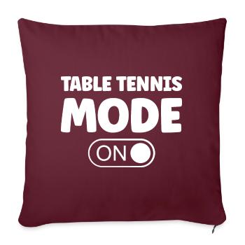 Mode de tennis de table ON Disant Joueur de tennis de table - Housse de coussin décorative 45 x 45 cm - bordeaux - Devant