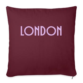 London - Sofa pillowcase 17,3'' x 17,3'' (45 x 45 cm) - burgundy - Front