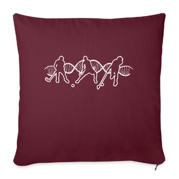 Hockey sur gazon Cadeau Joueur de hockey Floorball - Housse de coussin décorative 45 x 45 cm - bordeaux - Devant